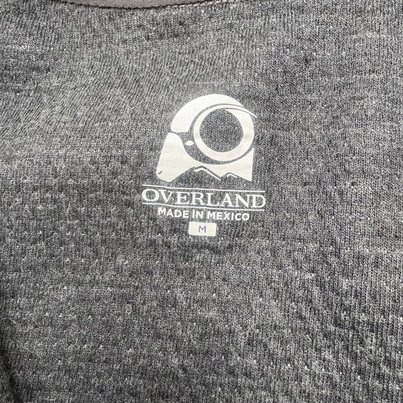 Overland 1/4 Zip Pullover Shirt Sz M Gray Wool Blend Mock Neck Outdoor Gorpcore - Picture 8 of 10